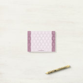 Lila en violet keizerlijk fleur de lis patroon post-it® notes (Op bureau)