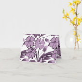 Lila en violette bloemen. kaart (Gele Bloem)