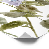 Lila en vlinders Baby shower Welkom Poster (Hoek)