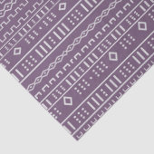 Lila en wit modern modderdoek tissuepapier (Detail)