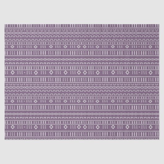 Lila en wit modern modderdoek tissuepapier (Voorkant)