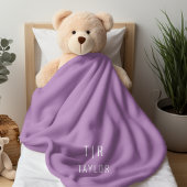 Lila en wit modern monogram elegant fleece deken