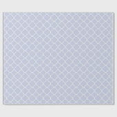 Lila en wit Quatrefoil Cadeaupapier (Vlak)