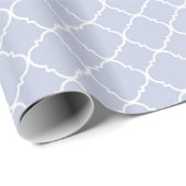 Lila en wit Quatrefoil Cadeaupapier (Rol Hoek)