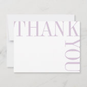 Lila en Witte Moderne Grote Tekst Bedankt Opmerkin (Voorkant)