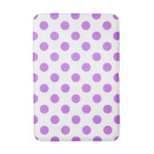 Lila en witte poka dots badmat (Voorkant Verticaal)