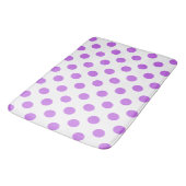 Lila en witte poka dots badmat (Gekanteld)