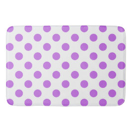 Lila en witte poka dots badmat