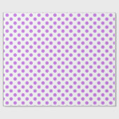 Lila en witte poka dots cadeaupapier (Vlak)