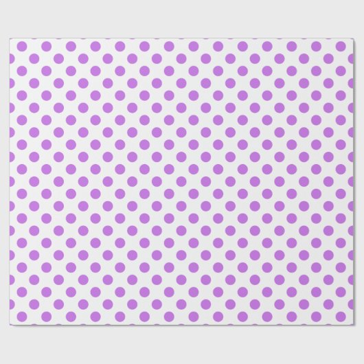 Lila en witte poka dots cadeaupapier (Vlak)