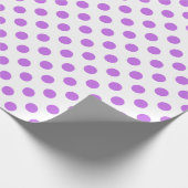 Lila en witte poka dots cadeaupapier (Hoek)