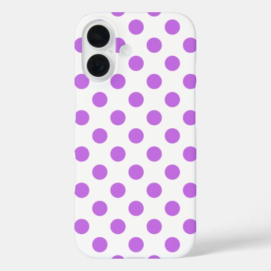 Lila en witte poka dots Case-Mate iPhone case (Achterkant)