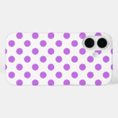 Lila en witte poka dots Case-Mate iPhone case (Achterkant (horizontaal))