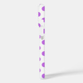 Lila en witte poka dots Case-Mate iPhone case (Achterkant / Links)