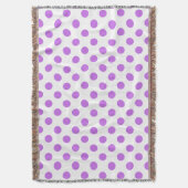 Lila en witte poka dots deken (Voorkant Verticaal)