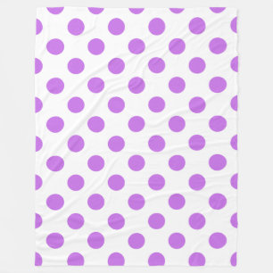 Lila en witte poka dots fleece deken