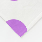 Lila en witte poka dots fleece deken (Hoek)