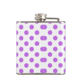 Lila en witte poka dots heupfles (Achterkant)