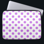 Lila en witte poka dots laptop sleeve<br><div class="desc">Lila en witte poka dots</div>