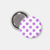 Lila en witte poka dots magneet (Voorkant / Achterkant)