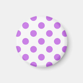 Lila en witte poka dots magneet