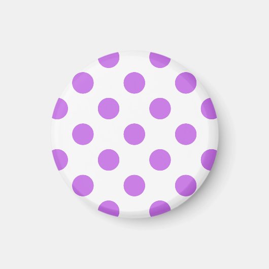 Lila en witte poka dots magneet (Voorkant)