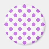 Lila en witte poka dots magneet (Voorkant)