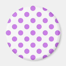 Lila en witte poka dots magneet