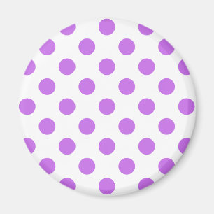 Lila en witte poka dots magneet