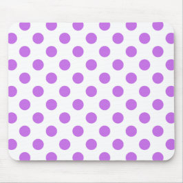 Lila en witte poka dots muismat