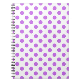 Lila en witte poka dots notitieboek