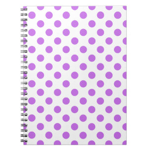 Lila en witte poka dots notitieboek