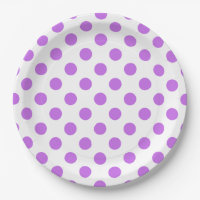 Lila en witte poka dots