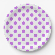Lila en witte poka dots