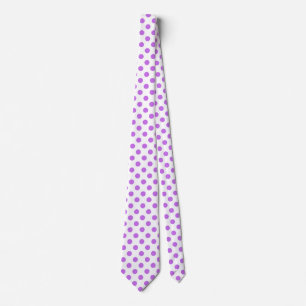 Lila en witte poka dots stropdas