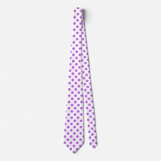 Lila en witte poka dots stropdas (Voorkant)