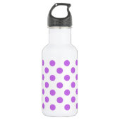 Lila en witte poka dots waterfles  (Voorkant)