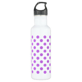 Lila en witte poka dots waterfles 