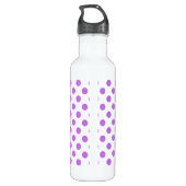 Lila en witte poka dots waterfles  (Achterkant)