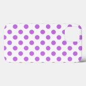 Lila en witte poka punten Hoesje-Mate iPhone case (Achterkant (horizontaal))