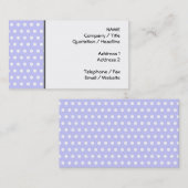Lila en witte poka-vlek. Spottig. Visitekaartje (Voorkant / Achterkant)