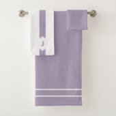 Lila en witte streep bad handdoek (Insitu)