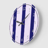 Lila en witte strepen met blauw van de marine grote klok (Hoek)