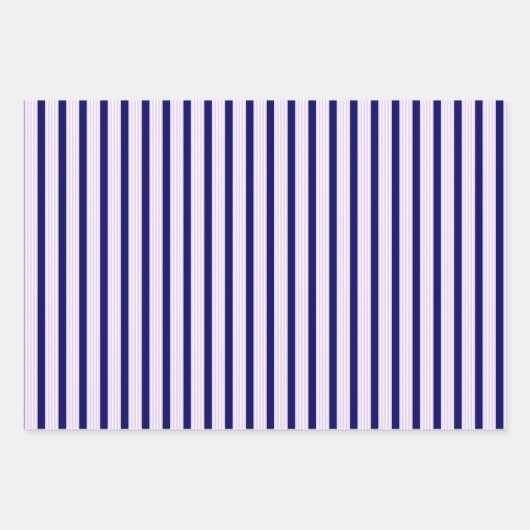 Lila en witte strepen met blauw van de marine inpakpapier vel (Voorkant 3)