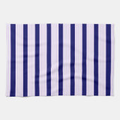 Lila en witte strepen met blauw van de marine theedoek (Horizontaal)