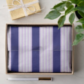 Lila en witte strepen met blauw van de marine tissuepapier (Geschenk)
