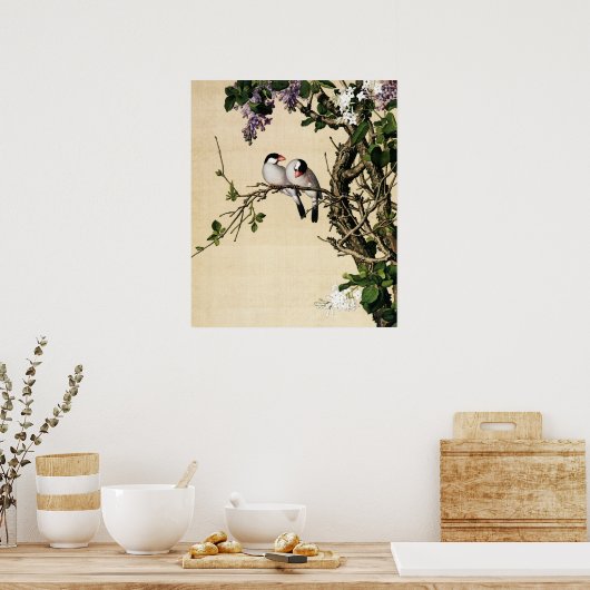 Lila en witte Syringa Fine Art Poster (Keuken)