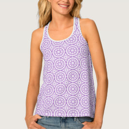 Lila en witte Tanktop voor vrouwen