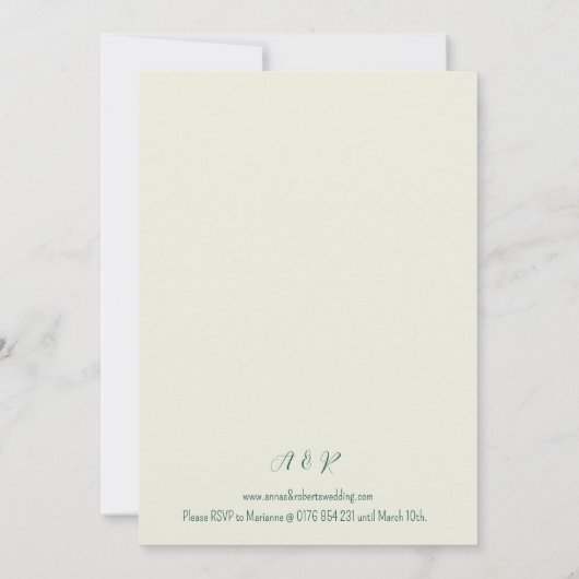 Lila en witte wilde bloemen geometrische bruiloft kaart (Achterkant)