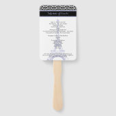 Lila en zwart Paris Quinceanera-programma Handwaaier (Achterkant)